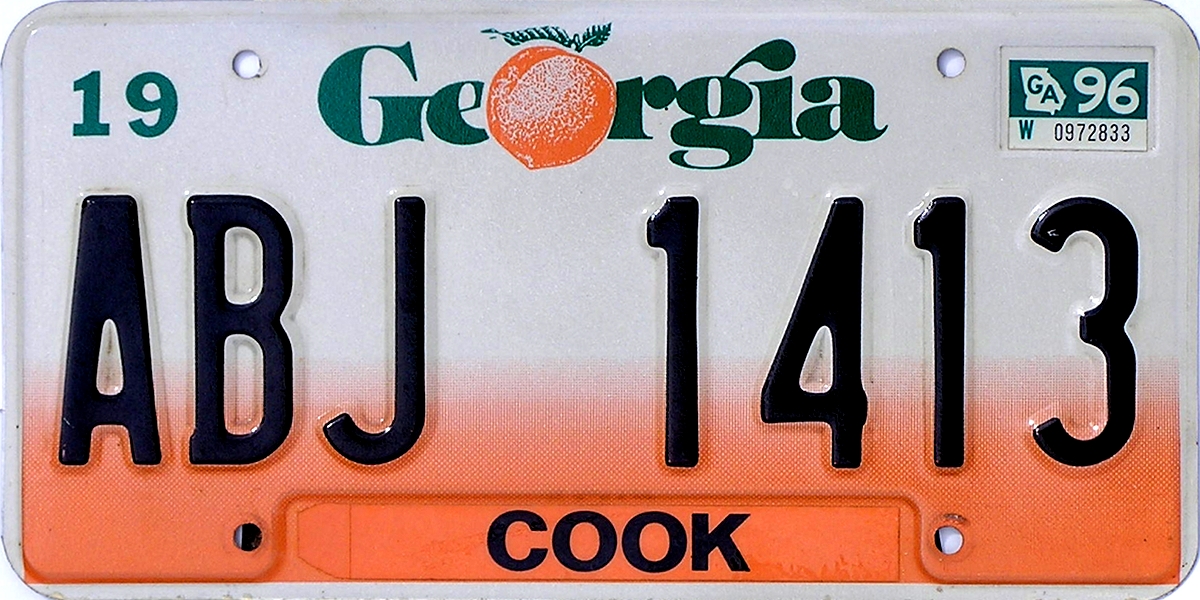 Georgia license plate maker